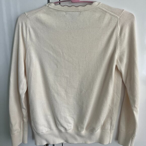Banana Republic Cream Scalloped Sweater - Picture 2 of 3